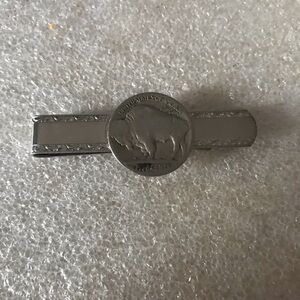Antique Silver Coin Tie Clip